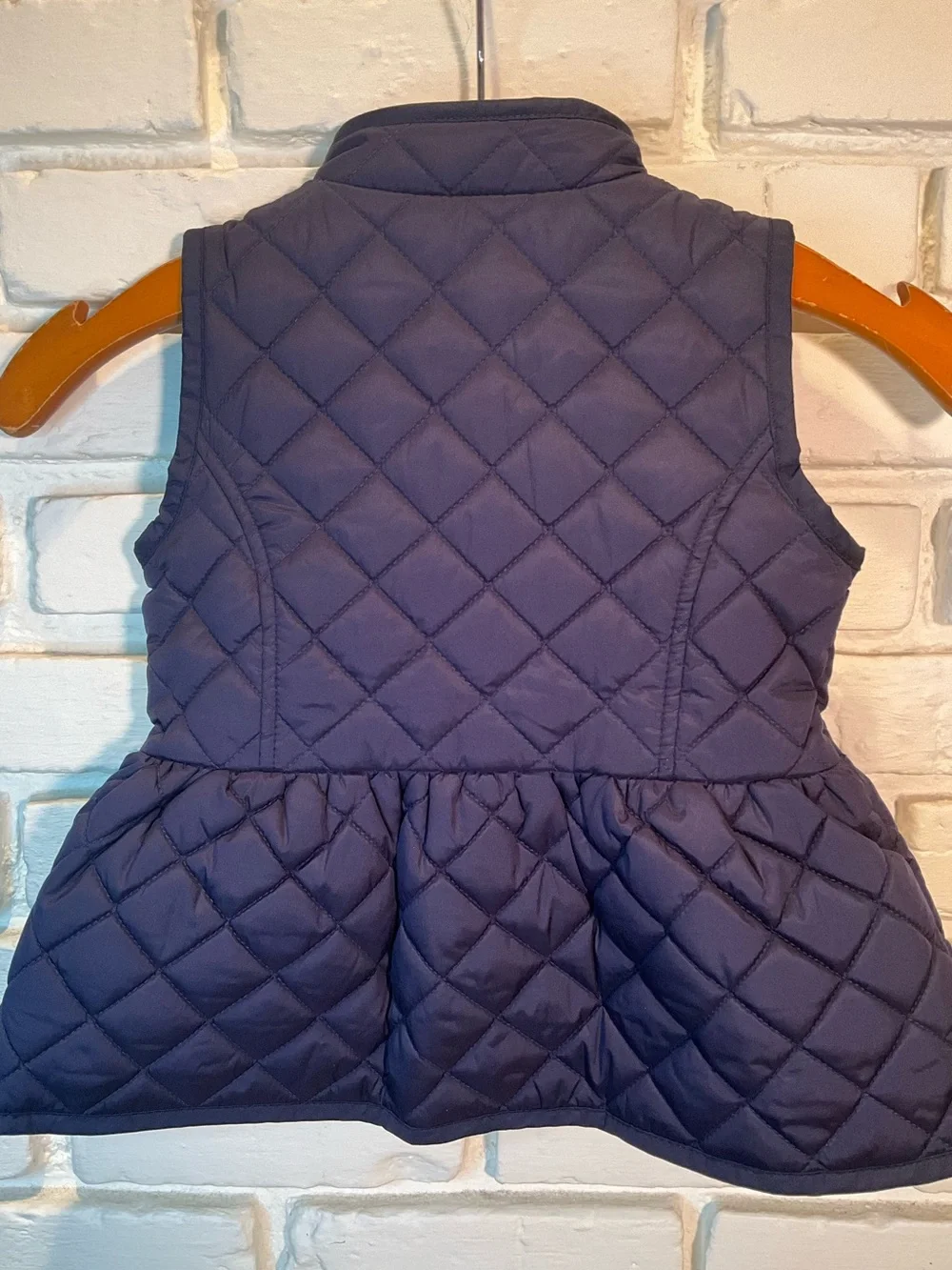 Janie and Jack The Quilted Peplum Vest Merchant Marine 5/6 NWT